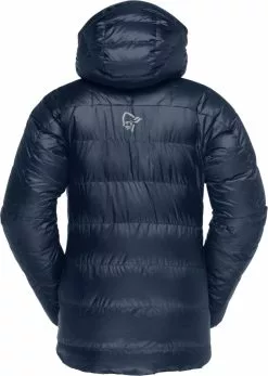 Norrøna Trollveggen Down850 Jacket (W) Indigo Night -Vinterklær Salg 2023 1605 17 2295 packshot back 0a834dc3e6