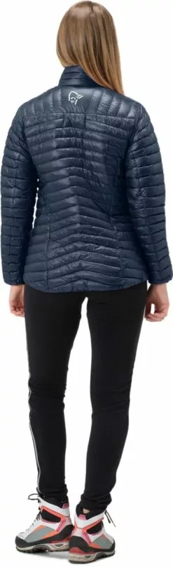 Norrøna Trollveggen Superlight Down850 Jacket W's Indigo Night -Vinterklær Salg 2023 1607 21 2295 MODEL B be15f23d94