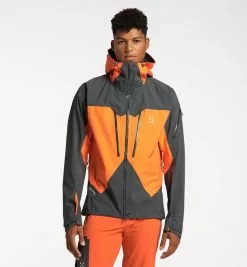 Haglöfs Spitz Jacket Men Flame Orange/Magnetite -Vinterklær Salg 2023 FS169558 1 f91a65aa36
