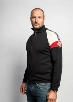 Dale Of Norway Geilo Masc Jacket Black/Off White/Raspberry -Vinterklær Salg 2023 Geilo masc F Aksel 01 010e013461