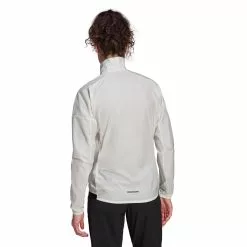 Adidas W Mt Wind Jacket Nondye -Vinterklær Salg 2023 HD6395 5 APPAREL On20Model Back20View white 4c50bfeee7