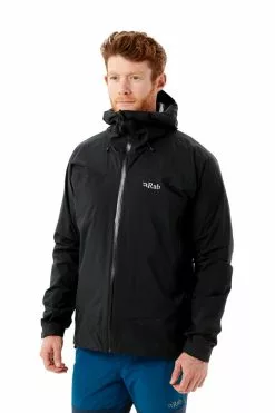 Rab Downpour Plus 2.0 Jacket Black -Vinterklær Salg 2023 QWG 78 BL 3 6fab220442