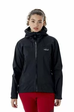 Rab Downpour Plus 2.0 Jacket Wmns Black -Vinterklær Salg 2023 QWG 79 BL 2 d7f95cabaa