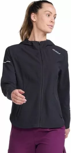 2XU W's Aero Jacket Black/Silver Reflective